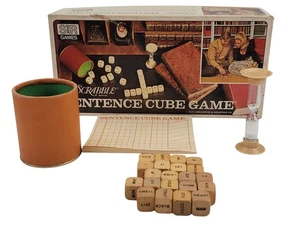 Vintage Scrabble Sentence Cube Game 1971 Selchow & Righter Made in USA Complete - Picture 1 of 8