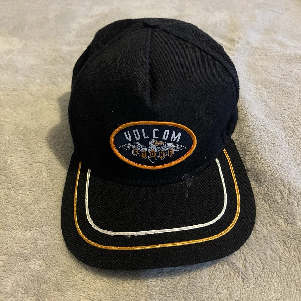 Volcom Stone Hat Mens One Size Black Snapback Adjustable Trucker Baseball Cap - Image 1 of 4