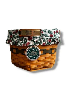Longaberger Christmas Collection 1997 Snowflake Basket Liner Protector Tie on - Picture 1 of 7