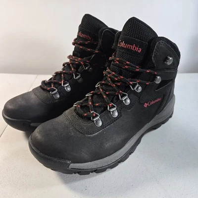 Columbia Newton Ridge Plus Womens Waterproof Black/ Red Boot Size 8.5 - Image 1 of 4