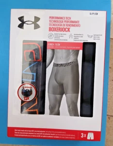 Under Armour 3 Men's Performance Tech Boxerjocks  Small   Black - Picture 1 of 1