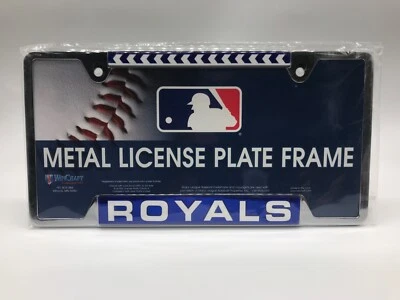 Kansas City Royals MLB Chrome Metal License Plate Frame Wincraft New In Package - Image 1 of 2