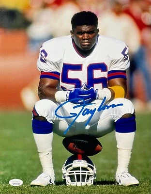 ФОТОГРАФИЯ ЛОРЕНСА ТЭЙЛОРА с автографом 11x14 New York GIANTS СЕРТИФИЦИРОВАНА JSA - Изображение 1 из 4