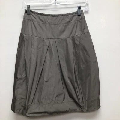 Falda lápiz Lida Baday para mujer gris liso hasta la rodilla plisada cremallera trasera 4 Foto 1 de 4