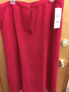 Maggie Mcnaughton Size 20 W Women’s Straight Fit Red Skirt NWT A648 - Picture 1 of 12