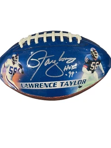 Lawrence Taylor signed + inscribed photo football / Giants / NFL / BAS / GOAT - Picture 1 of 2