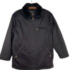 Bromley Real Down Women’s S Black Zip Front Coat Faux Fur Collar Jacket Pockets