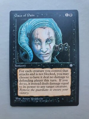 Gaze of Pain , MTG Ice Age (1995) Common Black Sorcery NM - Image 1 of 2