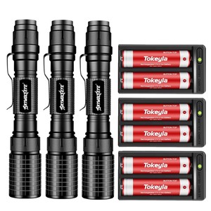 Super Bright LED Flashlight Rechargeable Tactical Zoomable Torch Flashlights
