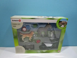 Schleich ® Farm Life 41423 burro potro, perro, gato, accesorios + caja como nuevo - Imagen 1 de 1