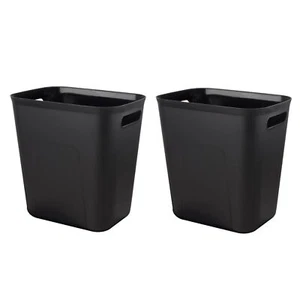 UUJOLY 2 Pack 3.5 Gallon Plastic Trash Can Wastebasket Garbage Container Basket - Picture 1 of 5
