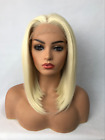 Lace Front Real Hair New Beautiful Long Blonde Straight Synthetic Hair Wigs 613#