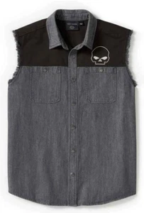 Harley Davidson Willie G Calavera Explosión Sin Mangas Camisa Chaleco Hombres XL - Imagen 1 de 2