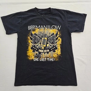 Barry Manilow One Last Time Tour 2015 Black Short Sleeve Cotton T-Shirt Adult S - Picture 1 of 7
