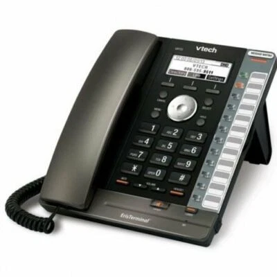 Vtech VSP725 ErisTerminal 3 Lines SIP VoIP HD IP Phone PoE 12 Prog Keys - Image 1 of 2