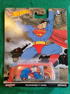 2017 Hot Wheels Pop Culture DC Comic Superman Volkswagen T1 Panel Bus - Picture 1 of 5
