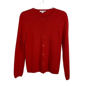 Vintage Pendleton Brick Red Merino Wool Button Up Cardigan Size M - Picture 1 of 4