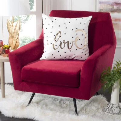 SAFAVIEH Spotted Love Pillow | Gold / Black / White | - Image 1 of 3