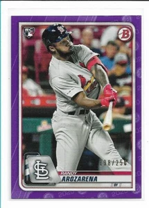 2020 Bowman Randy Arozarena #24 Purple Parallel RC /250 - Tampa Bay Rays - Picture 1 of 1