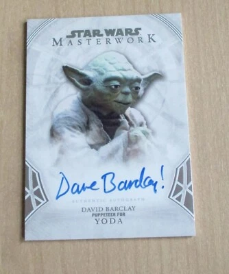 2018 Topps Star Wars Masterwork auto autograph Dave Barclay as YODA - Image 1 of 2