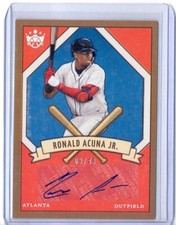 RONALD ACUNA JR. 2019 DONRUSS DIAMOND KINGS DK205 SERIES AUTO AUTOGRAPH #9/49