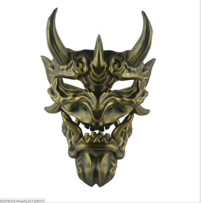 Japanese Prajna Mask Hannya Noh Kabuki Devil Demon Oni Samurai Halloween Mask - Image 1 of 4