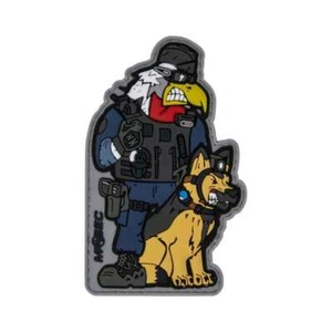 Patch Rooster Master-Dog 3D PVC Embroidered Badge ON Scratch Gendarmerie Police - Picture 1 of 1