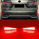 Red Lens Full Led Rear Bumper Reflector Lights For Lexus 2015-2021 Rx350 Rx450h