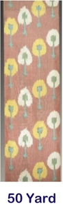 Bulk sale 50 Yard HAND MADE UZBEK Natural SILK IKAT ADRAS FABRIC # 7830** - Picture 1 of 5