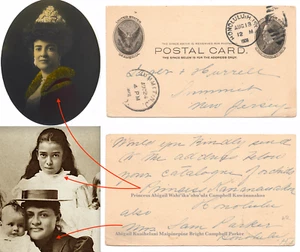 Postal firmada por la princesa KAWĀNANAKOA 1906 ~ solicitando catálogo de orquídeas de Nueva Jersey ~ HAWAI - Imagen 1 de 7