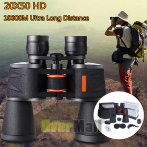 20x50 Binoculars Large Eyepiece Waterproof Binocular w/ Low Light Vision +Holde - Picture 1 of 19