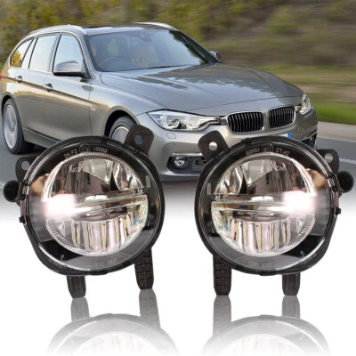 Pair LED Fog Light  for BMW 3/4 Series 328i 330i 335i 430i Clear Len w/Resistors - Image 1 of 4