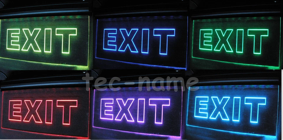 EUROLITE XXL LED Schild EXIT AUSGANG Hinweisschild beleuchtet Hängeschild Leuchtschild