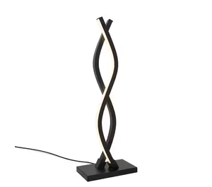 Wave 18 in. Black Modern Dimmable Integrated LED Table Lamp for Living Room - Picture 1 of 1