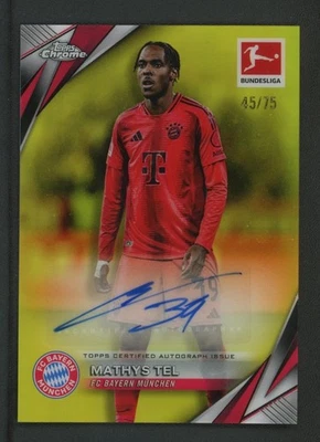 2025 MATHYS TEL 45/75 AUTO TOPPS CHROME BUNDESLIGA AUTOGRAPHS - Image 1 of 2
