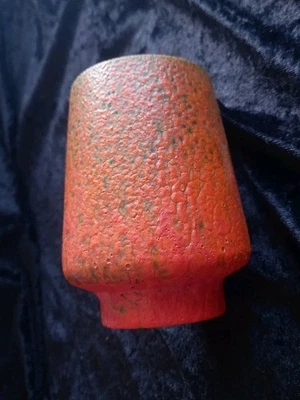 RUSCHA Vulcano  VASE WGP Keramik Vase Rot Orange Fat Lava - Bild 1 von 3