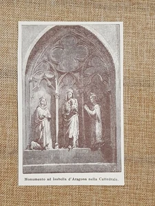Cosenza nell'800 Monumento ad Isabella d'Aragona nella Cattedrale Calabria - Picture 1 of 1