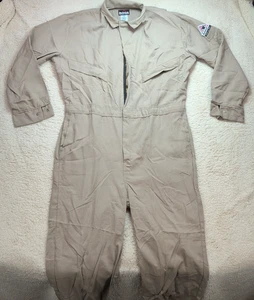 Bulwark FR Protective Coveralls Men’s 44 Khaki Flame Resistant Workwear Jumpsuit - Picture 1 of 21