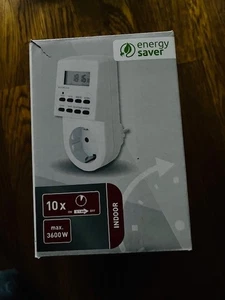 Energy Saver Zeitschaltuhr Wochenzeitschaltuhr 3.600 W digital  indoor weiß  NEU - Bild 1 von 8