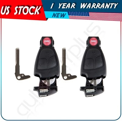 2 Carcasa de llave de coche a distancia para Mercedes Benz S500 C230 2000 2001 2002 2003 2004 2005 Foto 1 de 4