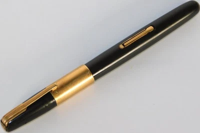 Pluma Estilográfica Waterman Ideal Vintage Oro 14K Relleno Borde 14k Plumín Oro Palanca Relleno Foto 1 de 4