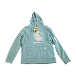 Carhartt Womens Hoodie Size Medium Relaxed Fit Rain Defender Hoodie Green - Picture 1 of 9