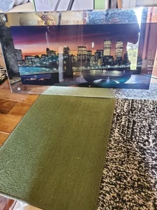 Skyline de la ciudad de Nueva York Torres Gemelas Iluminadas Espejadas con Sonido 19 x 38 - Imagen 1 de 2