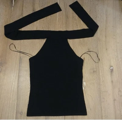 Ralph Lauren Black Label Black Cashmere Halter Top - Image 1 of 4