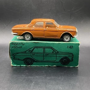 Vintage Soviet Sedan Diecast USSR Metal Volga Gaz W Original Box Collectible Car - Picture 1 of 14