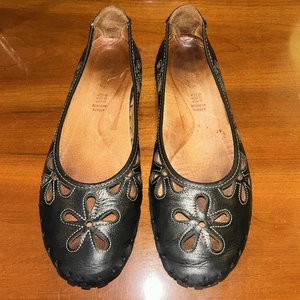 Spring Step Rayely  Flat Black Genuine Leather Shoes Women's 10 (42) - Picture 1 of 6