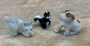 Total Dalton Jack Russell Terrier Dog Cat Skunk Miniature Figurines 1” - Picture 1 of 5