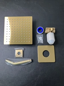 POP SANITARYWARE Shower Faucet Set Brushed Gold Bathroom Rainfall 8" For Parts* - Picture 1 of 5