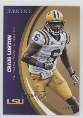 2015 Panini LSU Tigers Gold /25 Craig Loston #12 - Image 1 of 2