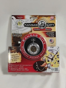 Kansas City Railroad 2013 Pocket Watch Inspired by Jesse James Train Robbery New - Picture 1 of 4